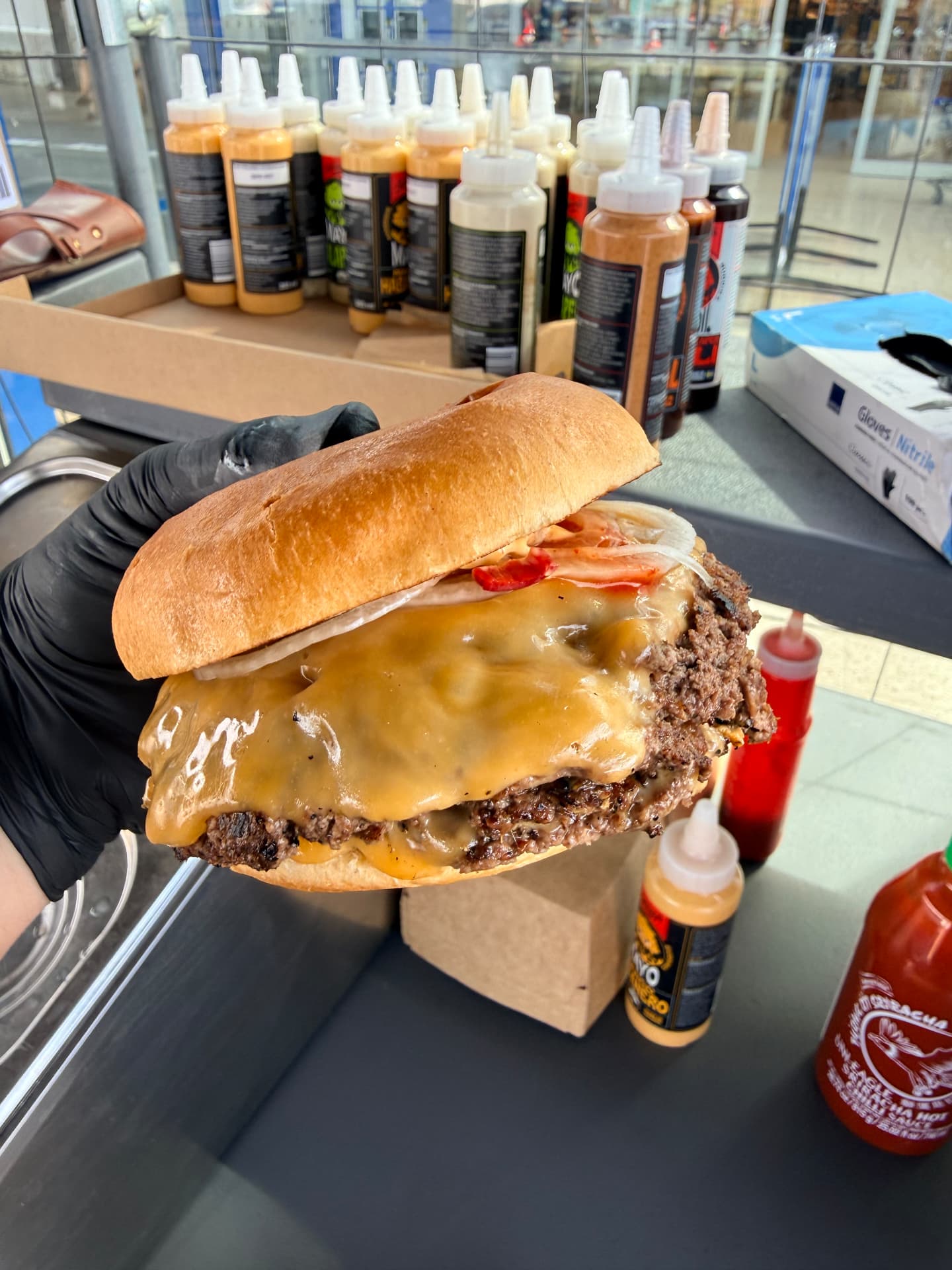 Smashburgare från popupen